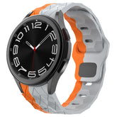 Rugged No Gap Band Compatible with Samsung Galaxy Watch 4 5 6 Band 44mm 40mm/Galaxy Watch 6 Classic Bands 47mm 43mm/Watch 5 Pro 45mm/Watch 4 Classic 46mm 42mm, Silicone Replacement Sport Strap for Men